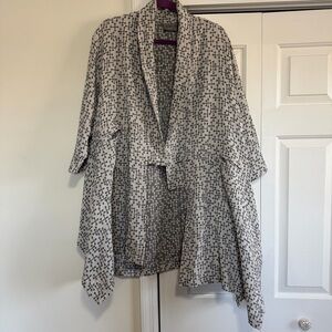 Eleven Stitch Design Gray Off White Oversized Cardigan Size XS